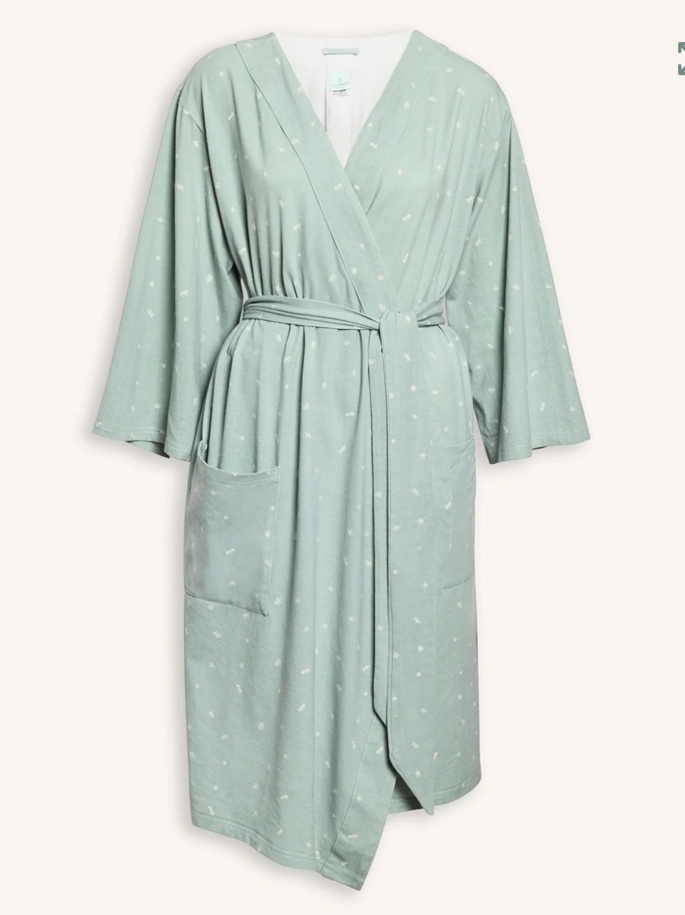 Ergopouch women’s sage green bamboo robe
